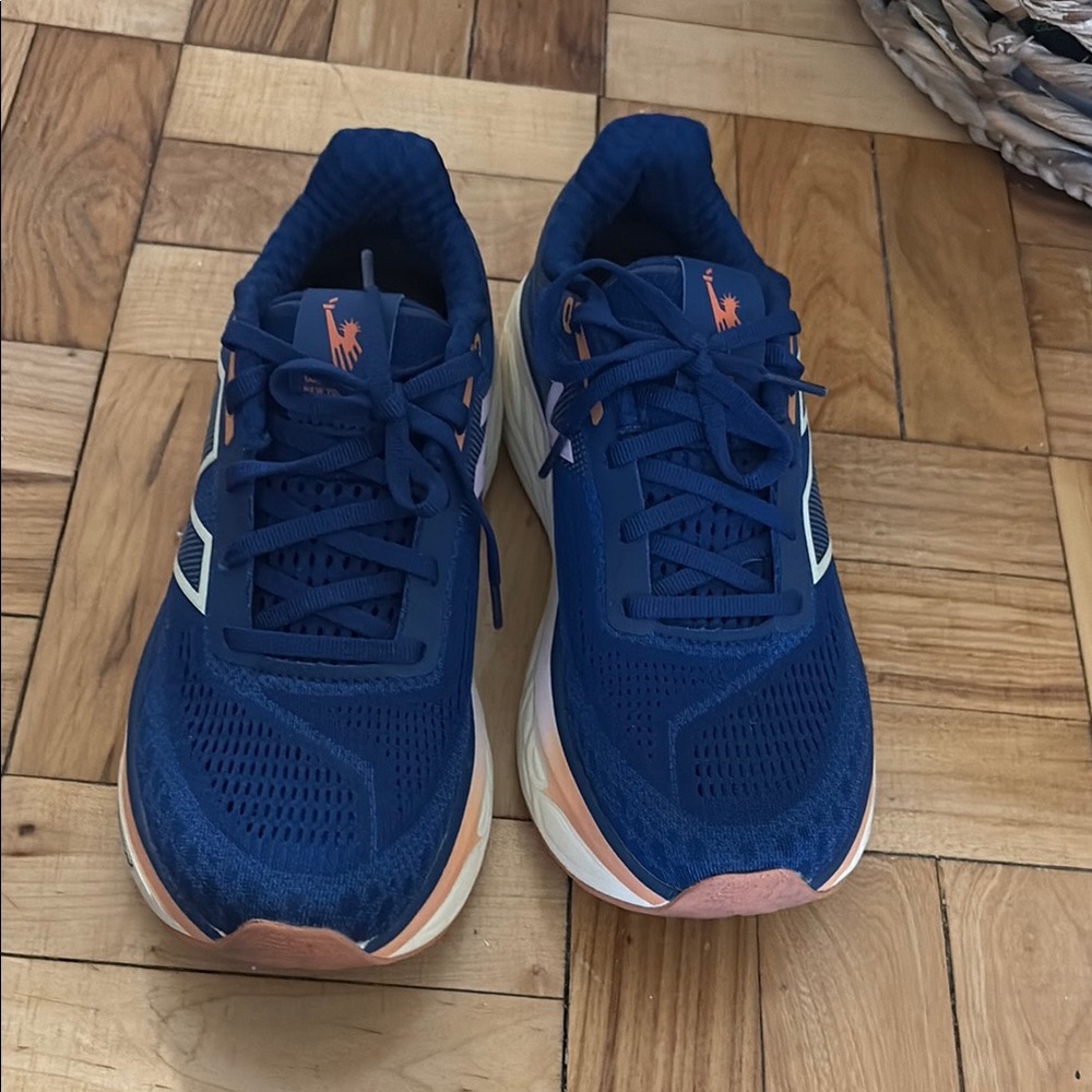 Worn only indoor 1 time. New Balance Blue and Pink Athletic Shoes Modern Design